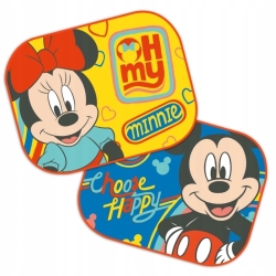 Zasłonki boczne 2 sztuki Disney Minnie & Mickey osłonki przeciwsłoneczne na szyby auta