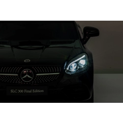 Jeździk na akumulator Mercedes BENZ SLC300 Cabrio czarny, dźwięki, światła, pilot Sun Baby J04.009.1.3