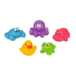 Zabawki kąpielowe Akuku A0363 zestaw 5 zabawek kąpielowych
