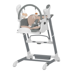 Carrello Baby CASCATA  2023 Space Grey krzesełko do karmienia z funkcją huśtawki