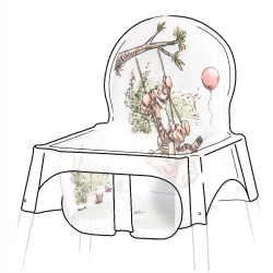 Mata na krzesełko do karmienia biała KEEEPER 185011 Lena Winnie the Pooh