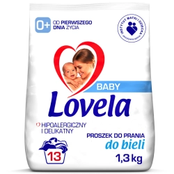 Lovela Baby hipoalergiczny proszek do bieli 1,3 kg do prania białych ubranek niemowlęcych i dziecięcych