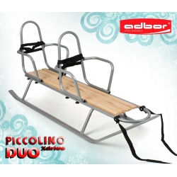 Sanki dziecięce z oparciami Adbor Piccolino DUO Xdrive podwójne saneczki dla dzieci