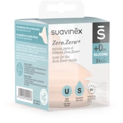 Suavinex 2 smoczki antykolkowe o wolnym przepływie do butelek Zero Zero