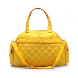 Torba Sun zółta praktyczna i pojemna pikowana torebka dla mamy