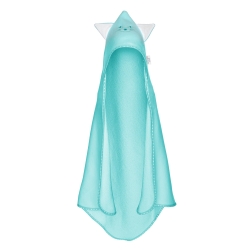 Okrycie kąpielowe FROTTE ręcznik z kapturkiem 80x80 cm Bocioland Aqua Kotek