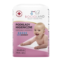 Jednorazowe podkłady do przewijania 1509  40x60 cm Bocioland opakowanie 10 sztuk BOC0150