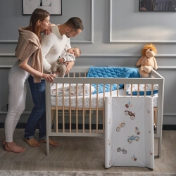 Ceba Baby przewijak usztywniony COMFORT Retro Cars 50x70 cm nakładka na łóżeczko do przewijania dziecka