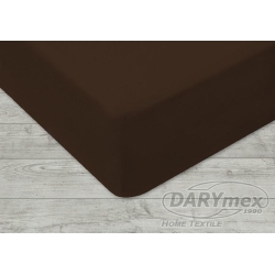 DaryMex prześcieradło Jersey z gumką do łóżeczka 120x60 cm czekoladowe