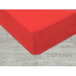 DaryMex prześcieradło Jersey z gumką do łóżeczka 120x60 cm czerwone
