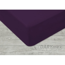 DaryMex prześcieradło Jersey z gumką do łóżeczka 120x60 cm fioletowe ciemne