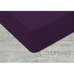 DaryMex prześcieradło Jersey z gumką do łóżeczka 120x60 cm fioletowe ciemne