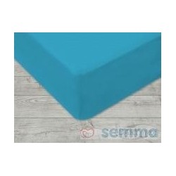 DaryMex prześcieradło Jersey z gumką do łóżeczka 140x70 cm turkusowe