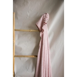 Okrycie kąpielowe BAMBUSOWE ręcznik kąpielowy z kapturem 85x85 cm Dreamsy Tiny Dancer pudrowy róż