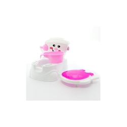 EuroBaby Nocniczek dla dziecka EB-8621PINK nocnik z wyciąganym zbiornikiem + nakładka sedesowa