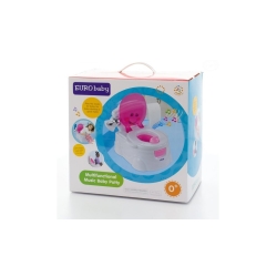EuroBaby Nocniczek dla dziecka EB-8621PINK nocnik z wyciąganym zbiornikiem + nakładka sedesowa