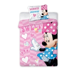 Pościel dziecięca bawełniana Minnie Mouse 05 poszewka na kołderkę 135/100cm i poduszeczkę 60/40cm