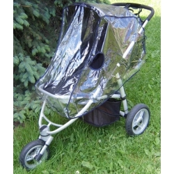 Uniwersalna folia przeciwdeszczowa na wózek spacerowy - przeźroczysta osłona foliowa od deszczu do wózka spacerowego
