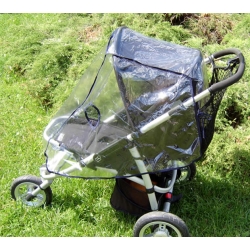 Uniwersalna folia przeciwdeszczowa na wózek spacerowy - przeźroczysta osłona foliowa od deszczu do wózka spacerowego