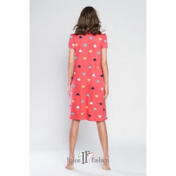 Italian Fashion koszula dla kobiet w ciąży i karmiących ALLA BIS malina z krótkim rękawem rozmiary S, M. L, XL, XXL