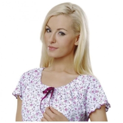 Italian Fashion koszula dla kobiet w ciąży i karmiących BOGNA różowa z krótkim rękawem rozmiar L