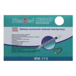 Termometr szklany bezrtęciowy lekarski MesMed Mescomp MM-110