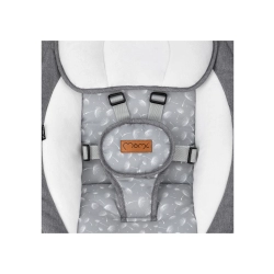 MoMi KENANI Grey elektryczny leżaczek-bujaczek z modułem Bluetooth dla dziecka do 9 kg