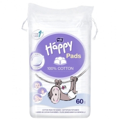 Płatki kosmetyczne bawełniane dla dzieci Bella Baby Happy Cotton Pads 60 sztuk