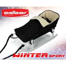 Oparcie + śpiworek Adbor do sanek Winter Sport dodatkowe wyposażenie na saneczki dla dziecka