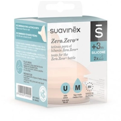 Suavinex 2 smoczki antykolkowe o średnim przepływie do butelek Zero Zero