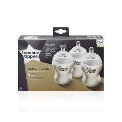 Tommee Tippee butelka 260ml 3 sztuki (bez bisfenolu) trójpak butelek Close to Nature