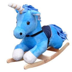 Zabawka na biegunach Unicorn zabawka na płozach Jednorożec niebieski bujak dla dziecka