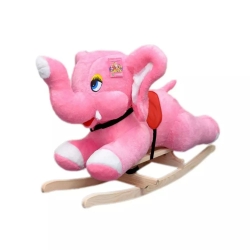 Zabawka na biegunach Słonik zabawka na płozach Dumbo różowy bujak dla dziecka