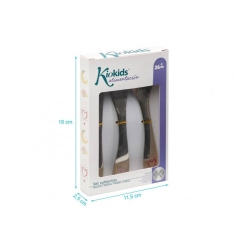 Zestaw sztućców KioKids sztućce metalowe ze stali nierdzewnej 3 sztuki łyżka, widelec, nóż
