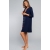 Italian Fashion koszula dla kobiet w ciąży i karmiących BALSAM granatowa z rękawem 3/4 rozmiar Medium