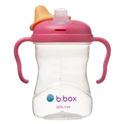 B.Box Butelka z uchwytem i silikonowym ustnikiem kolor Raspberry malinowy