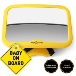 Regulowane Lusterko do samochodu dla dziecka, żółte, Royal Rascals