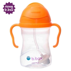 Bidon ze słomką b.box Orange Zing pomarańczowy kubek 240ml