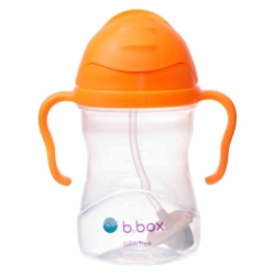 Bidon ze słomką b.box Orange Zing pomarańczowy kubek 240ml