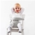 Szelki do krzesła do karmienia dla niemowlaka,  mobilne krzesełko do karmienia Mini Chair, 6 m+, jasnoszare, Minimonkey
