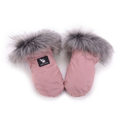 Cottonmoose mufki rękawice do wózka HandMUFF PINK różowe ocieplacze na dłonie