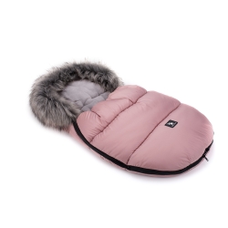 Cottonmoose śpiworek do wózka Mini MOOSE PINK GREY różowo szary śpiwór do wózka lub fotelika