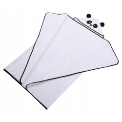 Okrycie kąpielowe 120x100 cm ręcznik z kapturkiem Animals Panda DuetBaby 326 białe