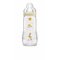 MAM Baby Butelka PATTERN Easy Active 330 ml beżowa - smoczek dla dziecka 4m+
