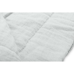 Komplet do łóżeczka dziergany z muśliną Sensillo zestaw SZARY kocyk 100x80 cm poduszka 40x30 cm
