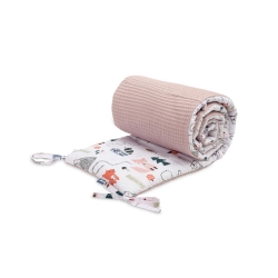 Ochraniacz do łóżeczka WAFEL Sensillo LISKI różowy