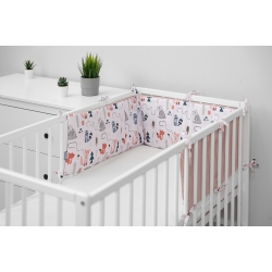 Ochraniacz do łóżeczka WAFEL Sensillo LISKI różowy