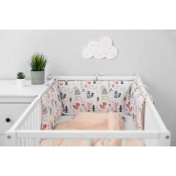 Ochraniacz do łóżeczka WAFEL Sensillo LISKI różowy