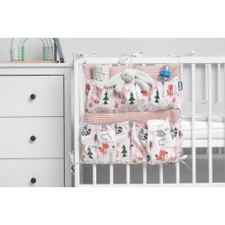 Uniwersalny przybornik do łóżeczka LISKI różowy WAFEL Sensillo organizer do łóżka