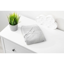 Otulacz bambusowy kocyk z kapturkiem 90x85 cm Sensillo 100% Bamboo Gift szary